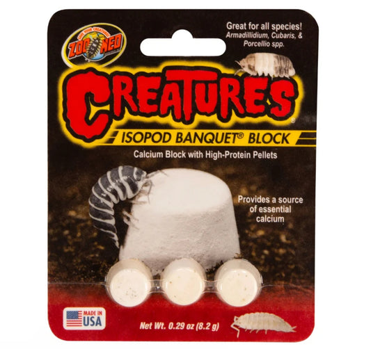 Zoo Med Creatures Isopod Banquet Block Food and Calcium Supplement Treat
