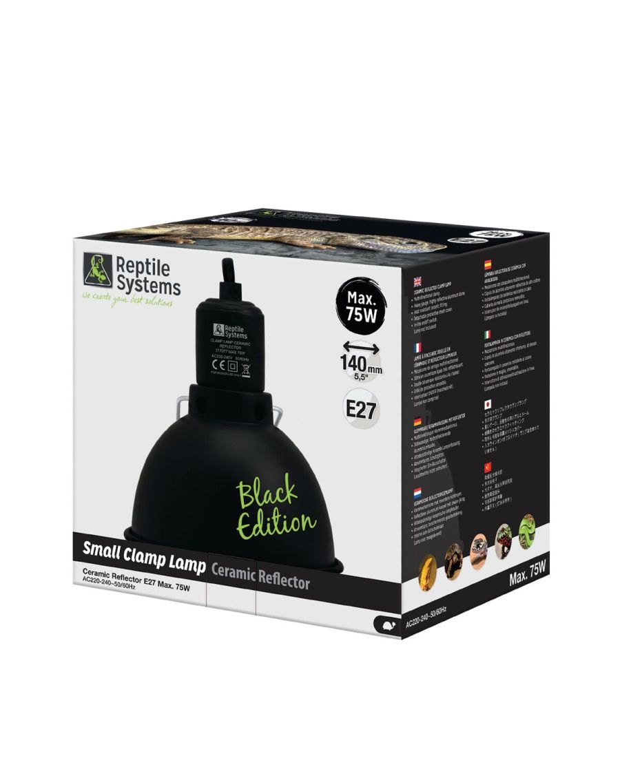Reptile Systems Clamp Lamp Ceramic Reflector Black Edition