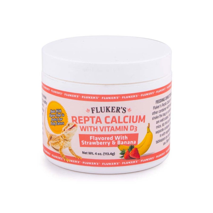 Fluker’s Repta Calcium With D3 Strawberry Banana Flavor 4oz