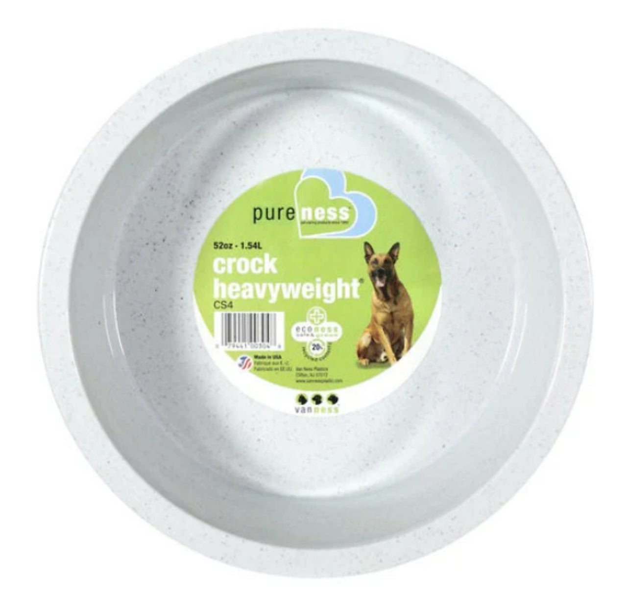 Van Ness Pets Crock Style Heavyweight Bowl