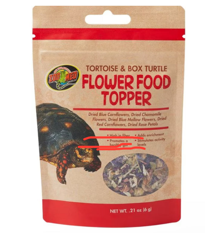 Zoo Med Tortoise & Box Turtle Flower Food Topper