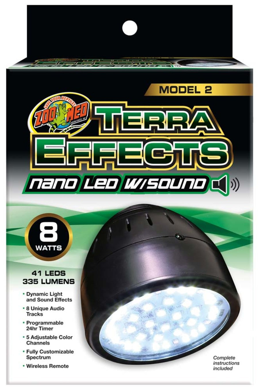 Zoo Med Terra Effects Nano Led Light With Sound