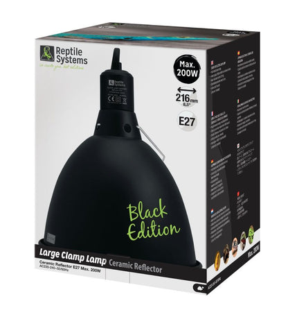 Reptile Systems Clamp Lamp Ceramic Reflector Black Edition